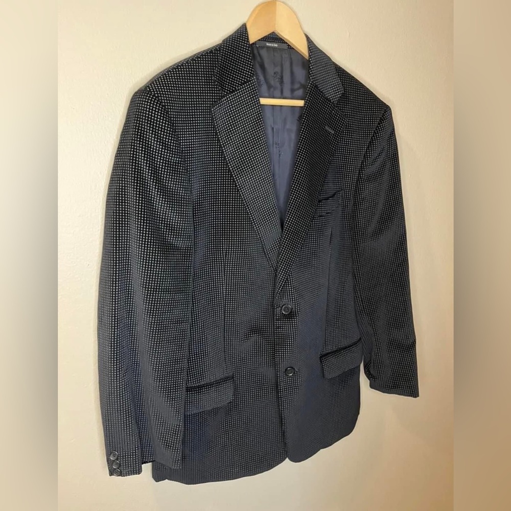 Versace Collection Men’s Suede Button Suit Jacket - Picture 2 of 13